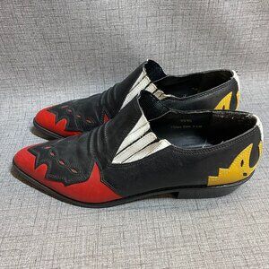 Mootsies Tootsies Women's Vintage Multicolor Leather Slip On Booties Sz 8.5